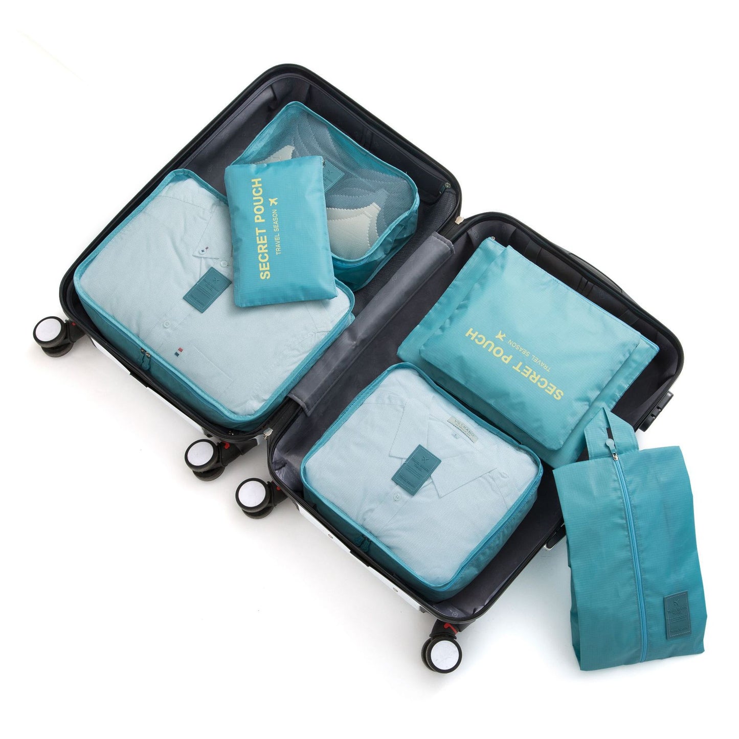 Travel storage 6-piece storage bag underwear shoes 6 storage bag Oxford waterproof cloth luggage storage and distribution