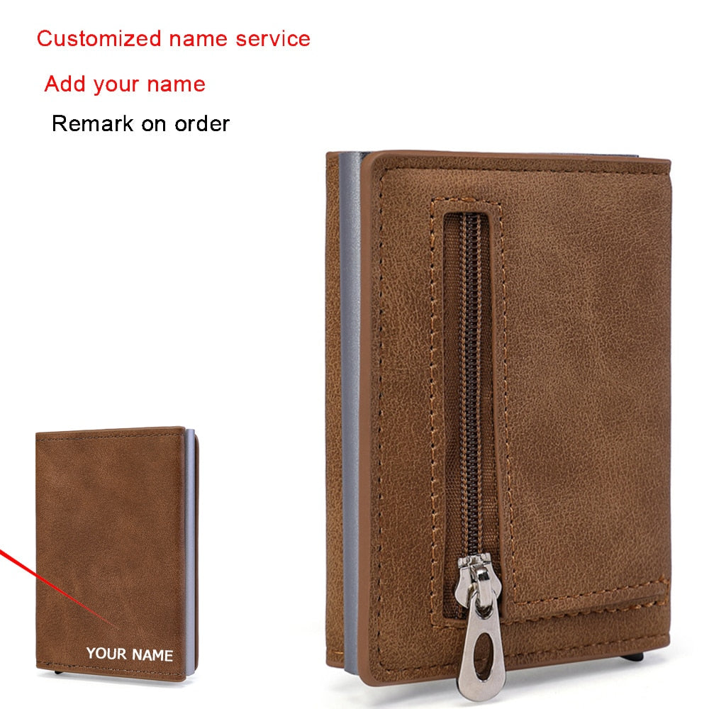 RFID  Top Pu Leather Wallet  Multifunction Magnet Wallet  Men &amp; Women Credit Card Holder with Note Compartment &amp; Coin Pocket