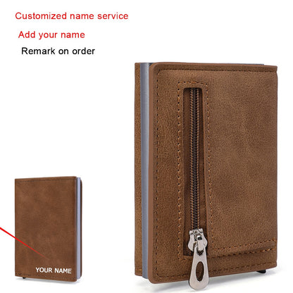 RFID  Top Pu Leather Wallet  Multifunction Magnet Wallet  Men &amp; Women Credit Card Holder with Note Compartment &amp; Coin Pocket