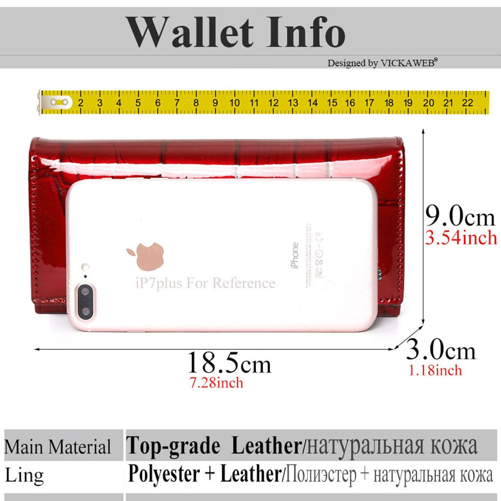 Free Gift Genuine Leather Women Wallet Magnetic Hasp Female Long Purse Ladies Coin Purses Fashion Wallets Women&#39;s Money Walet