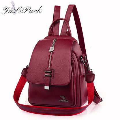 Women Backpack Designer high quality Leather Women Bag Fashion School Bags Multifunction Large Capacity Travel Backpacks mochila