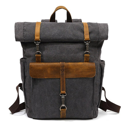 Fashion Vintage Men&#39;s canvas Laptop Backpack Male Casual Backpack School Bag Large Capacity Travel Mountaineering Bag