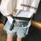 Fashion waist bag new painted graffiti women&#39;s Cross shoulder bag Japanese Hip Hop style printing leisure female chest bag