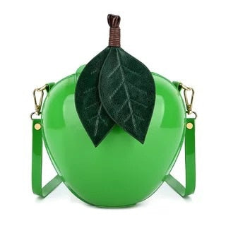 Boutique De FGG Funny 3D Apple Shape Women Crossbody Bags Girls Small Casual Shoulder Handbags Messenger Purses Bag