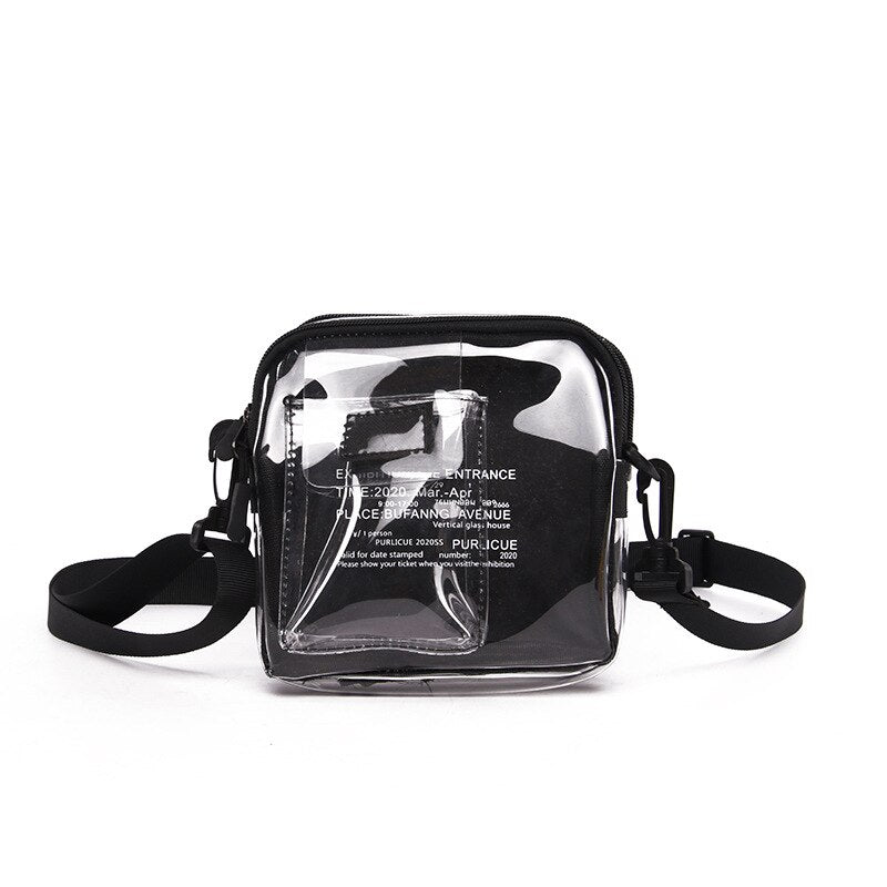 Fashion Shoulder Bag Women Waterproof Transparent PVC Messenger Bag Men Women All-match Ins Mobile Phone Bag Side Bag Purse