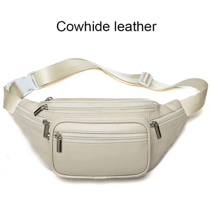 MVA Men&#39;s Waist Bag Belt Waist Packs Sheep genuine Leather Waist Bag For men/women Fanny Pack Belt Bum/Hip men&#39;s belt bags  8879