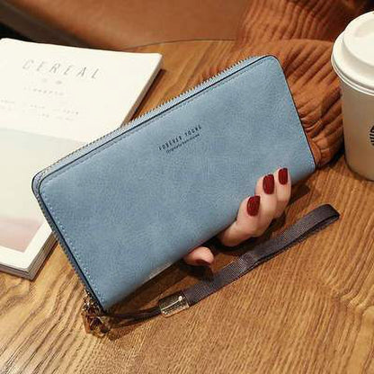 Long Lady Wallet Female Purses Soft PU Leather Mobile Phone wallet For Women Large Capacity Luxury Elegant Zipper Clutch