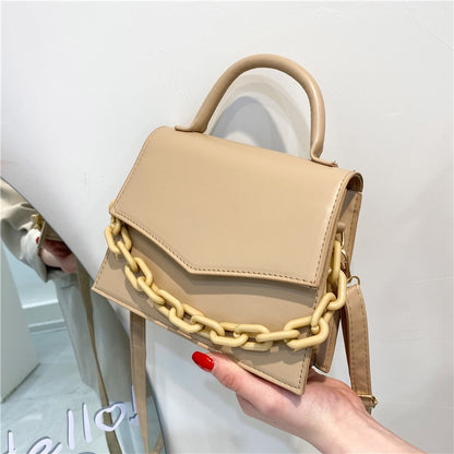 New Chain Shoulder Bag Designer Handbags For Ladies Solid Color Crossbody Bags For Women Fashion Female Small Flap Handle Bag