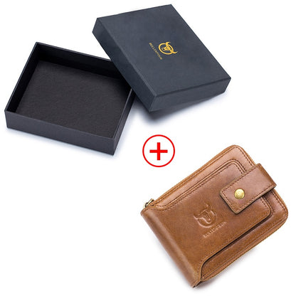 BULLCAPTAIN Brand men&#39;s Wallet Genuine Leather Purse Male Rfid Wallet Multifunction Storage Bag Coin Purse Wallet&#39;s Card Bags