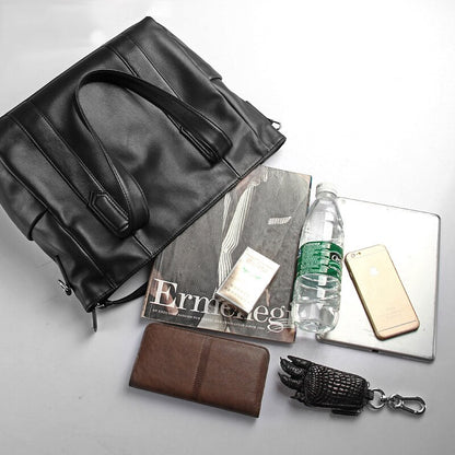 New Genuine Leather Briefcase Men Travel Bags Causual Crossbody Bag Men Bag Laptop Briefcase Bag Male Handbag Fashion Tote