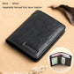 Fashion Men Wallet Genuine Leather Male Small Foldable Purse Bifold Trifold Design Short Wallets RFID ID Card Holder Droshipping