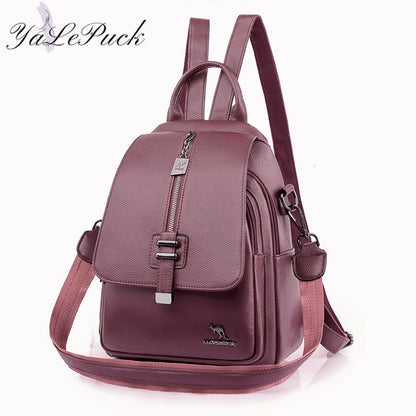 Women Backpack Designer high quality Leather Women Bag Fashion School Bags Multifunction Large Capacity Travel Backpacks mochila