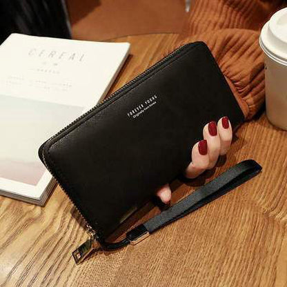 Long Lady Wallet Female Purses Soft PU Leather Mobile Phone wallet For Women Large Capacity Luxury Elegant Zipper Clutch