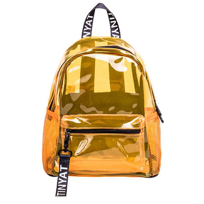 CPDD Women Girls Transparent PVC Backpack Fashion Travel Daypack College Travel School Rucksack