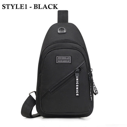 Men Shoulder Bags Nylon Waist Packs Sling Bag Crossbody Outdoor Sport Shoulder Chest Daily Picnic Canvas Messenger Bag Bolsa