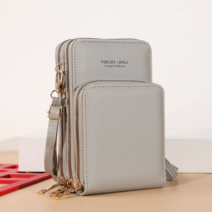 Touchable Cell Phone Shoulder Bags Women Multi-functional Pocket Mini Crossbody Bag Card Purse Ladies Small Female Messenger Bag