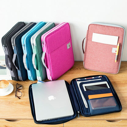 FOSIZZO Bag For Documents A4 Multi-functional Note book Archive File Bags Portable iPad Holder Bag Oxford Briefcase FS4050