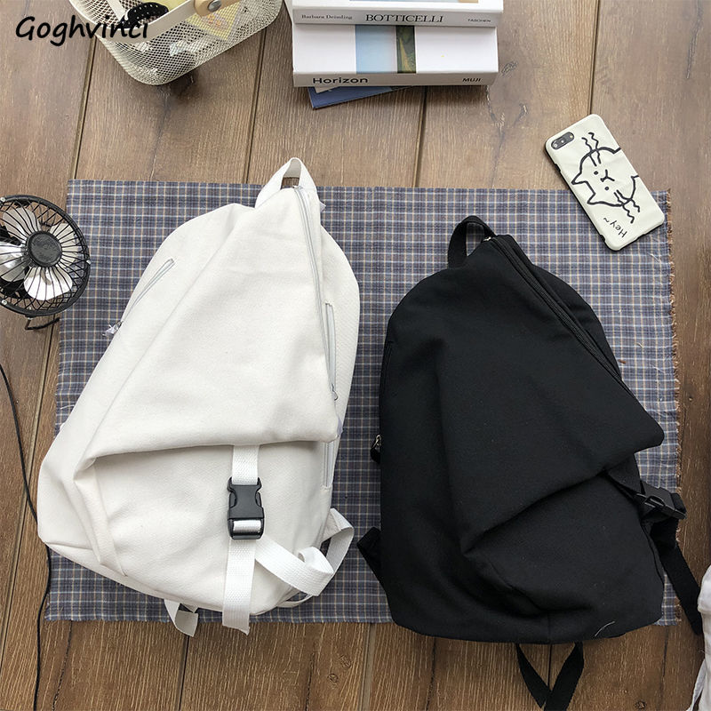 Backpacks Solid Large Capacity Simple Unisex Designer Couples All-match College School Bag Book Fashion High Street Travel Bags