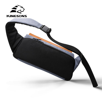 Kingsons NEW Crossbody Men Shoulder Bag Male Sling Chest Cross Body Messenger Handbag For Waist Belt Matching Waterproof