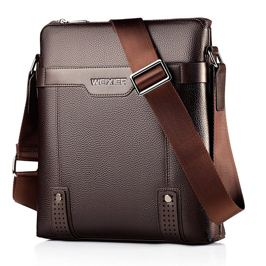 New Men&#39;s Single Shoulder Bag Leather Designer Series Fashion Retro High Quality Leisure Business Straddle Bag Men&#39;s Bag