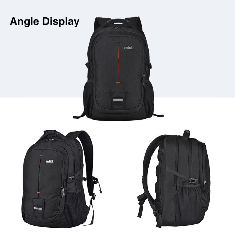 Mixi 17.3&quot; Laptop Backpack Men Business Travel Back Bag Students School Bag 18 20 Inch Black Gray Waterproof Ergonomic Design