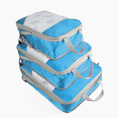 Compressible storage bag set Three-piece Compression Packing Cube Travel Luggage Organizer foldable Travel Bag Organizer