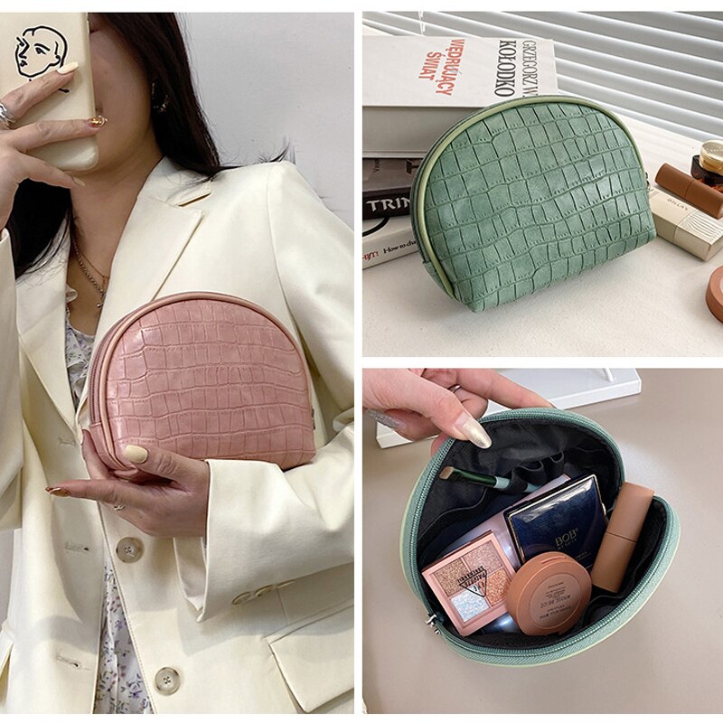 Cosmetic Bags For Women New Luxury Handbags Fashion Ladies Toiletry Set Small Leather Makeup Bag Korean Large Capacity Bag