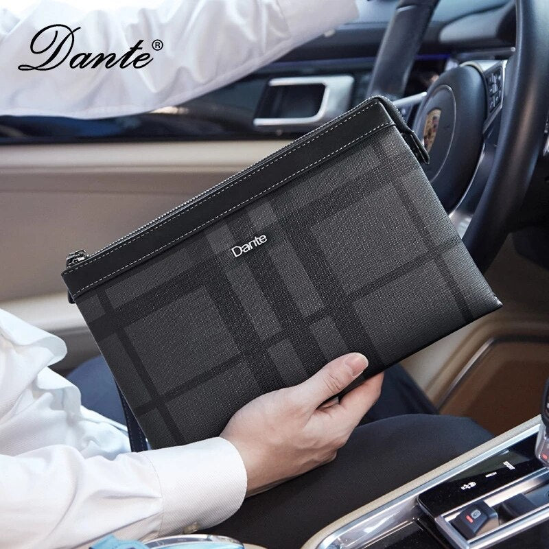 Factory direct sales European Style Business Envelope Bag Men's Bag Leather Clutch Bag for Men First Layer Cowhide Handbags