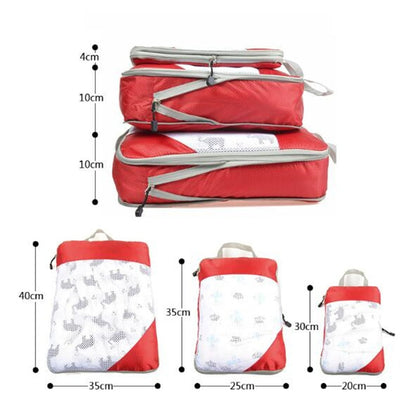 Compressible storage bag set Three-piece Compression Packing Cube Travel Luggage Organizer foldable Travel Bag Organizer