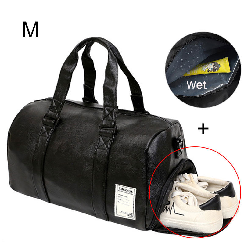 Gym Bag Leather Sports Bags Dry Wet Bags Men Training for Shoes Fitness Yoga Travel Luggage Shoulder Sac De Sport Bag XA512WD