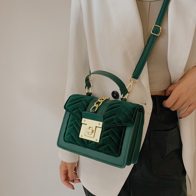 Luxury Brand Designer Velet Handbag Purse Women Crossbody Bags New Trendy Winter Ladies Messenger Bags Tote High Quality