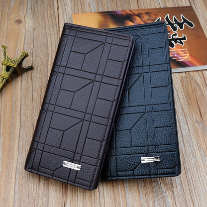 New Men&#39;s Wallets Men&#39;s Long Wallets Fashion Embossed Vertical Open Suit Bag Large Capacity Plus Soft Wallet