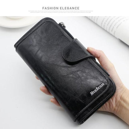 Women&#39;s wallet made of leather Wallets Three fold VINTAGE Womens purses mobile phone Purse Female Coin Purse Carteira Feminina