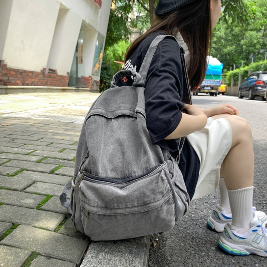 New Female Backpack Fashion Mini Denim Backpacks Woman Students Bags Teen Girl School Bag Youth Women Rucksack Mochila