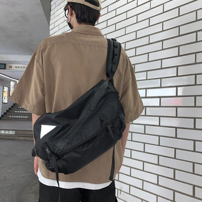 Simple Leisure Shoulder Messenger Bag Functional Travel Bag Briefcase Oxford Crossbody Bag Business Casual Bag for Men Women