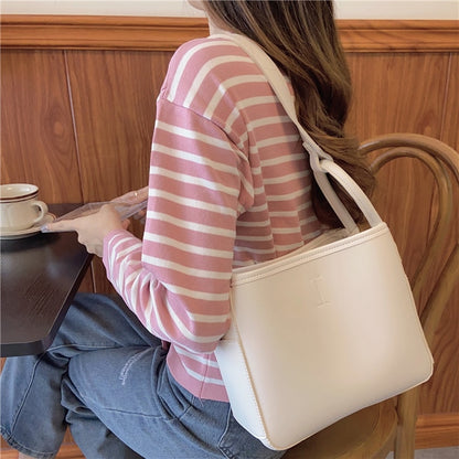 Korean style women handbag Large capacity pu leather bucket Shoulder Bag for Female totes Casual Compound bag bolsa feminina