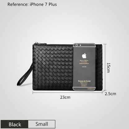YILINSA 100% Sheepskin Genuine Leather Clutch Bag Men Wallet With Hand Strap Fashion Designer Soft Large Capacity Luxury Purse