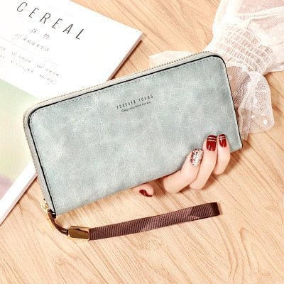 Long Lady Wallet Female Purses Soft PU Leather Mobile Phone wallet For Women Large Capacity Luxury Elegant Zipper Clutch