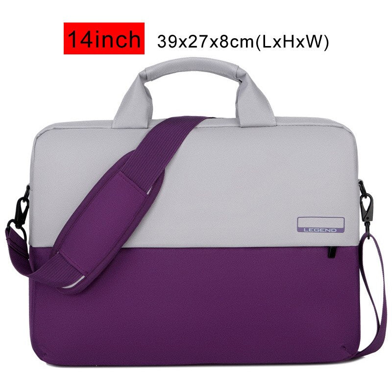 13 14 16 inch Laptop Handbag Men&#39;s Large Capacity Briefcase Business Office Documents Bag Notebook Bags Long Strap Handbag XA83C