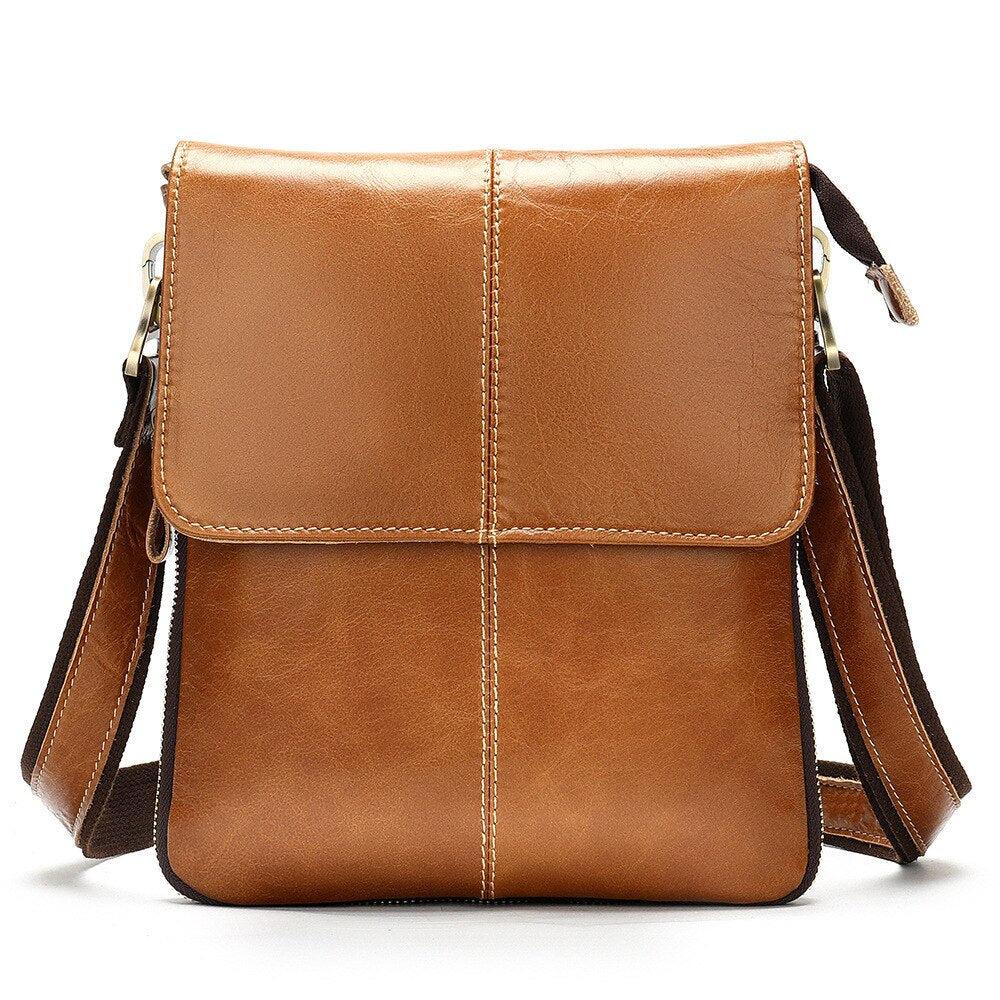 Men&#39;s Shoulder Bag For Men Oil Leather Small Messenger Bag Men&#39;s Genuine Leather Crossbody/males Bags For Men Handbag