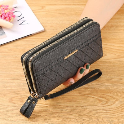 Long Women&#39;s Wallet Female Purses Tassel Coin Purse Card Holder Wallets Female Pu Leather Clutch Money Bag Female Wallet