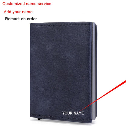 RFID  Top Pu Leather Wallet  Multifunction Magnet Wallet  Men &amp; Women Credit Card Holder with Note Compartment &amp; Coin Pocket