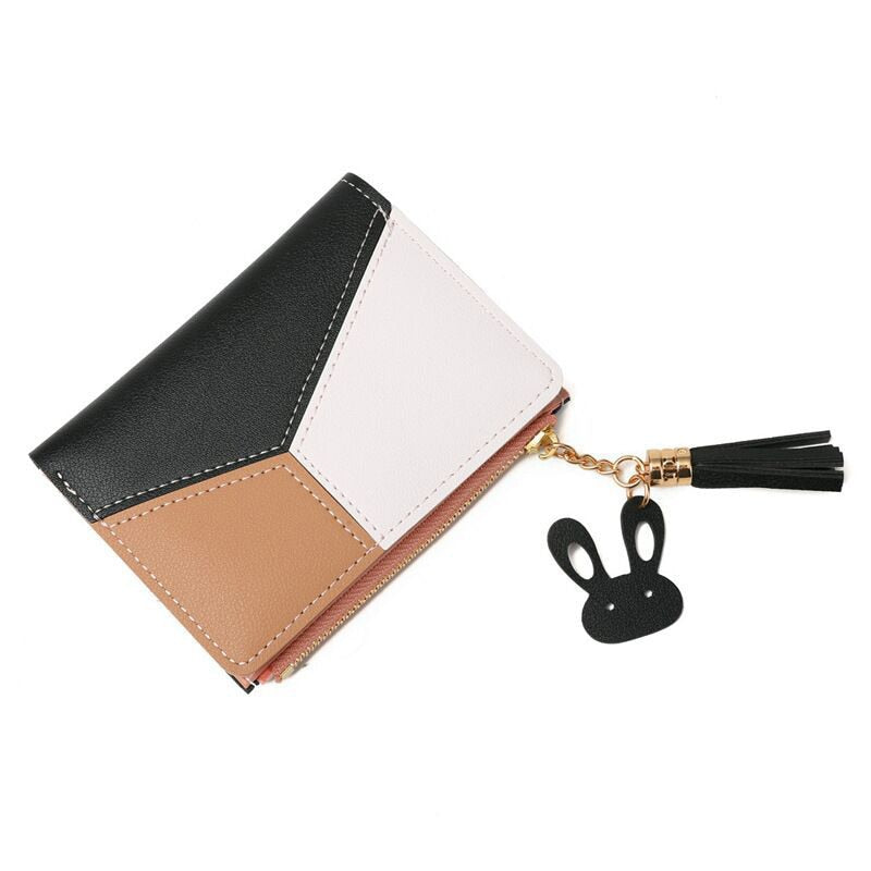 Women&#39;s Wallet PU Leather Women&#39;s Wallet Made of Leather Women Purses Card Holder Foldable Portable Lady Coin Purses