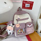Cute small girls backpack Fashion candy colored young girl outing backpack Contrasting color design mini student schoolbag