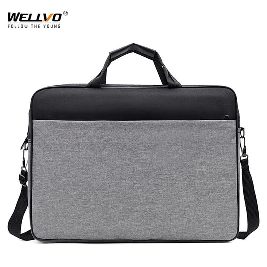 Waterproof Men Women Briefcase 15.6 17 inch Laptop Bag A4 Documents Pouch Phone Handbag Office Business Travel Organizer X89C