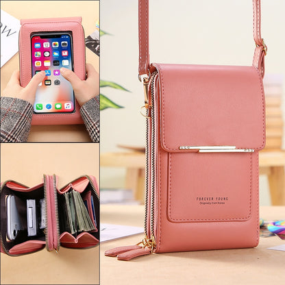 Women Bags Soft Leather Wallets Touch Screen Cell Phone Purse Crossbody Shoulder Strap Handbag for Female Cheap Women&#39;s Bags