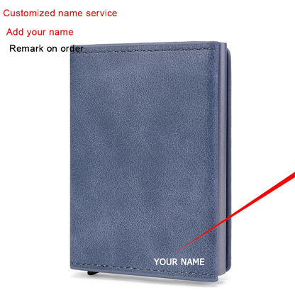 RFID  Top Pu Leather Wallet  Multifunction Magnet Wallet  Men &amp; Women Credit Card Holder with Note Compartment &amp; Coin Pocket