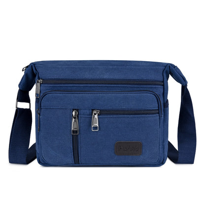 Man Canvas Casual Shoulde Bags Travel Crossbody Outdoor Bags Mens Tote School Retro Zipper Handbag