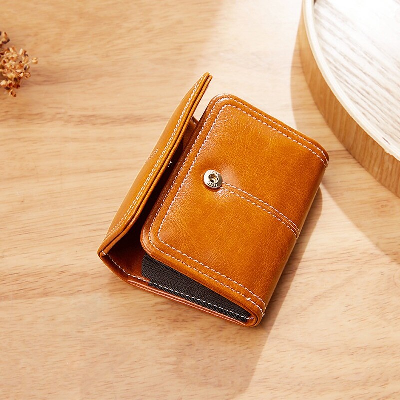 Women&#39;s Wallet Shiny Leather Female Purse Card Holder Classic Wallet for Women Lady Dress Small Money Bag