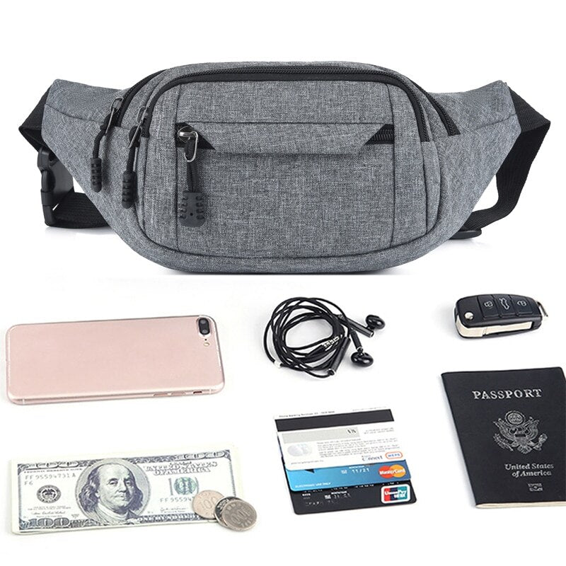 Men Chest Bag Women Simple Leisure Fashion Oxford Waist Packs Ladies Waist Bags Designer Mobile Phone Pouch